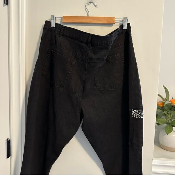 DG2 Diane Gilman Black Studded Jeans 20W - Picture 5 of 10